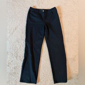 St. John caviar Women's Black Straight-Leg Jeans